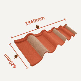 Coated Lightweight Tiles Piece Eco-friendly Stone Roofing Panel Zinc